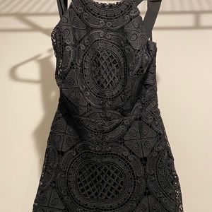 Adelyn Rae Black Lace Romper Sz XS